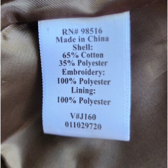 Jacket-Coldwater Creek-Brown-Suede Look-Embroidery-Long Sleeves-Button Up-Sz 12 - Picture 9 of 16